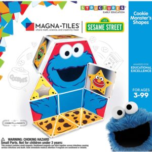 Set piese magnetice - Sa invatam formele cu The Cookie Monster Sesame Street, 17 piese