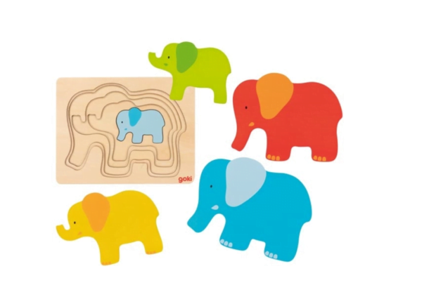 Puzzle incastru - Elefanti
